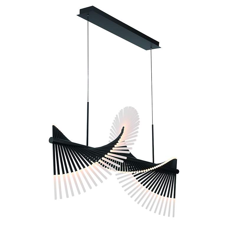 Image 4 Voltik 59" LED Chandelier Black more views