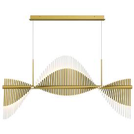 Image1 of Voltik 59" LED Chandelier Gold