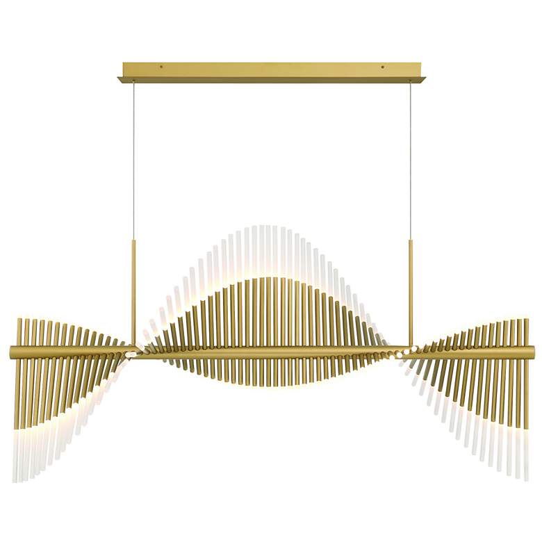 Image 1 Voltik 59" LED Chandelier Gold
