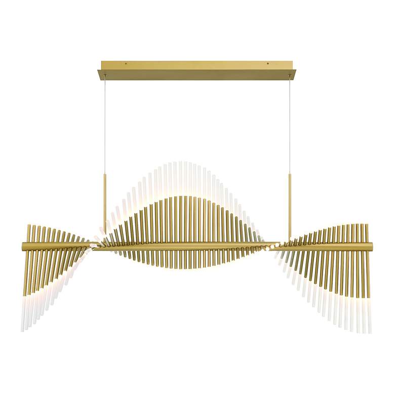 Image 2 Voltik 59" LED Chandelier Gold more views