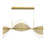 2_Voltik 59" LED Chandelier Gold more views