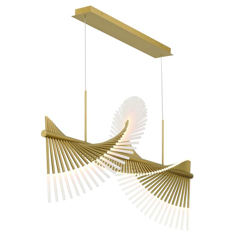 Image 3 Voltik 59" LED Chandelier Gold more views