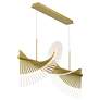 3_Voltik 59" LED Chandelier Gold more views