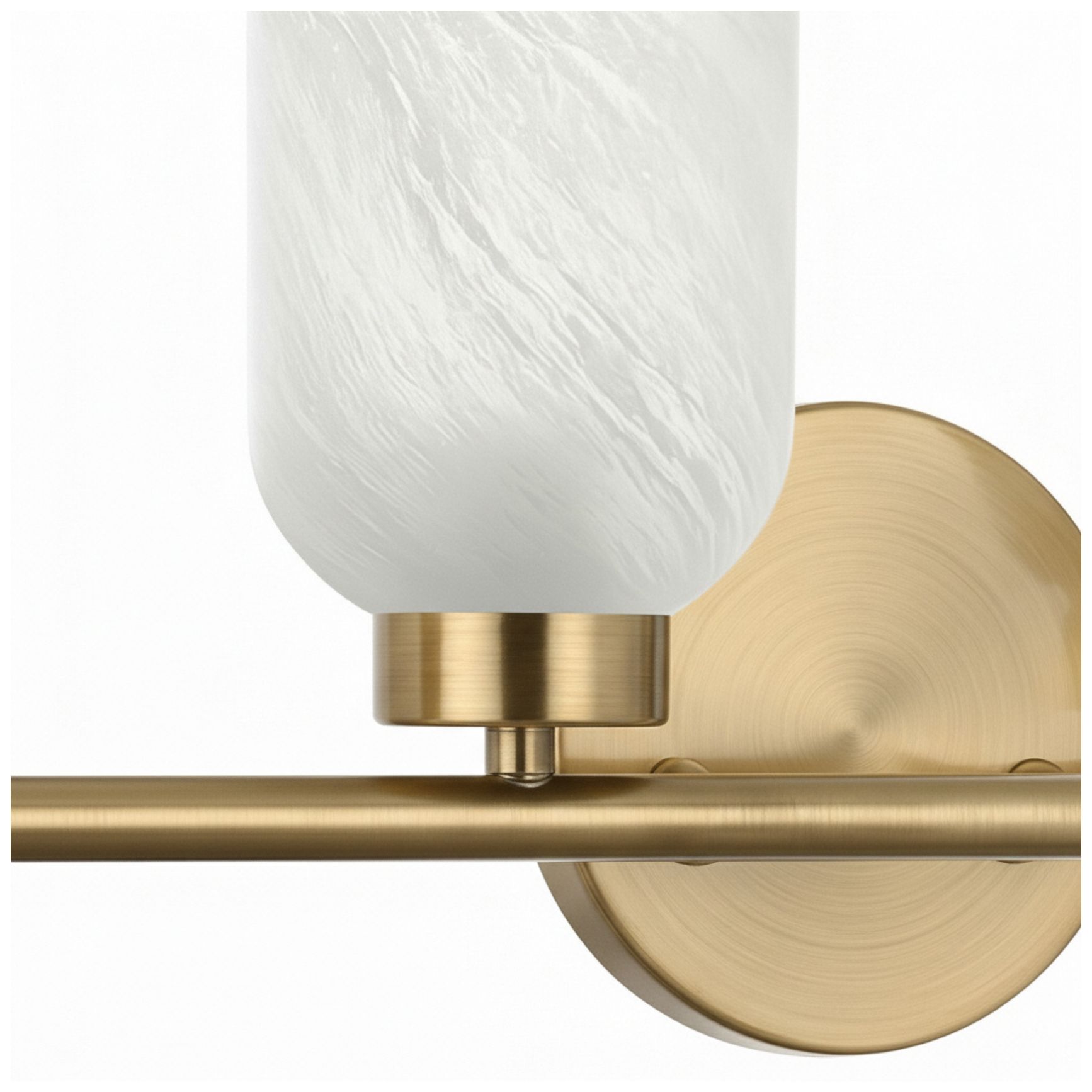Image 3 Vonda 29" Wide 4-Light Aged Brass, Faux Alabaster Bath/Vanity Light more views