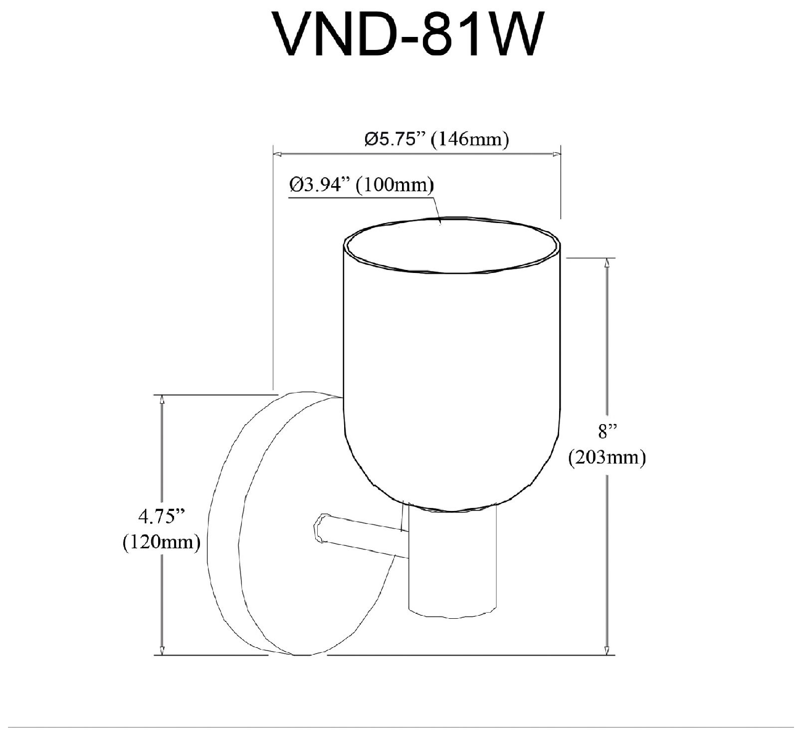 Image 4 Vonda 8" High Matte Black, White Wall Sconce more views