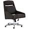 Vonn Mid-Century Winchester Brown Leather Adjustable Swivel Desk Chair