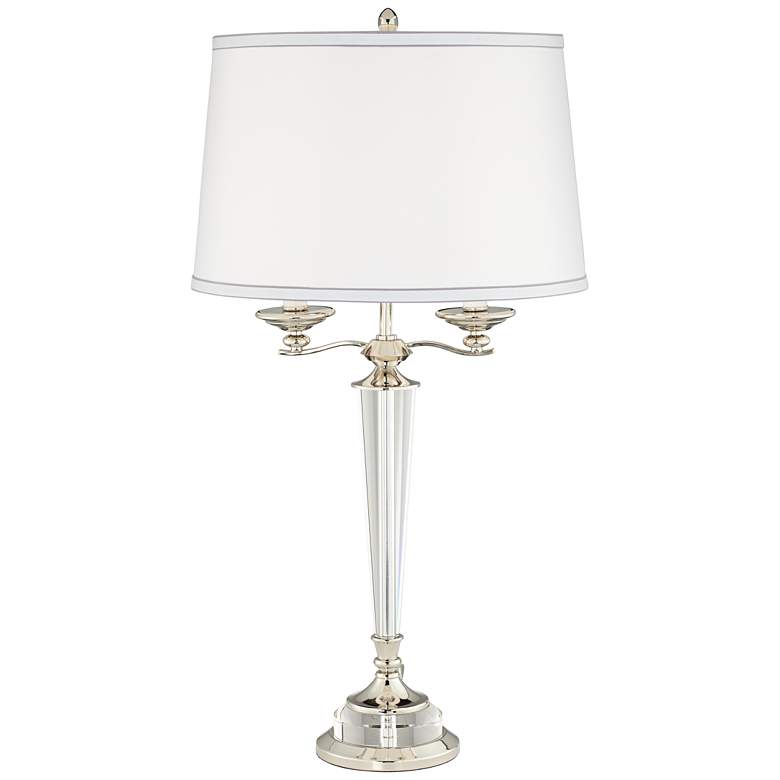 Image 1 Vonto Polished Nickel 2-Light Candelabra Table Lamp
