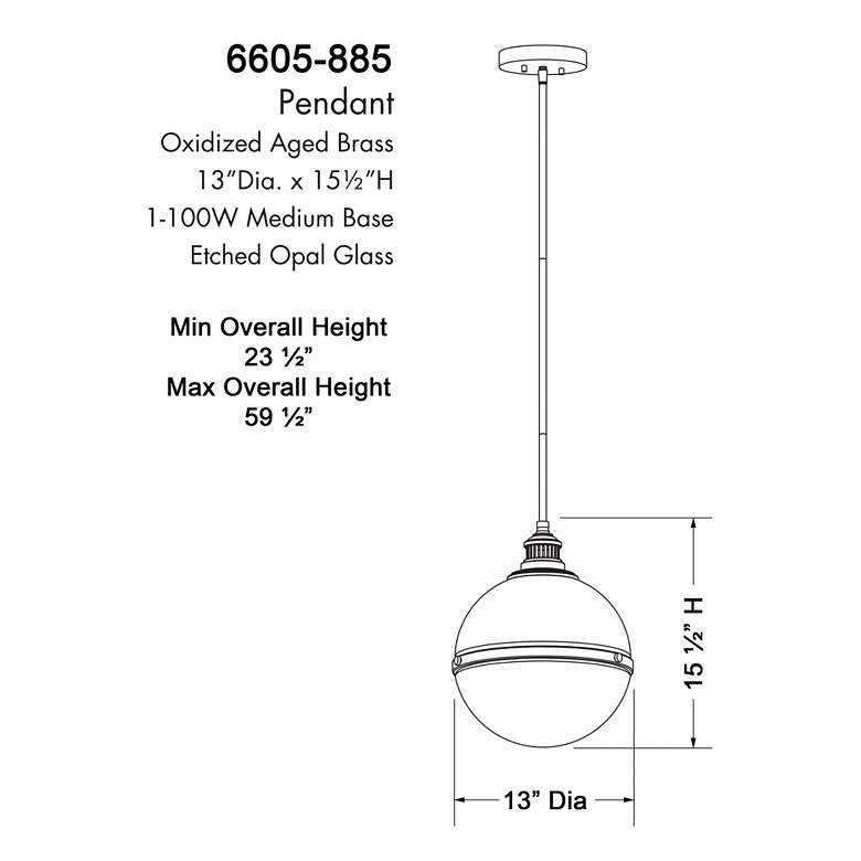 Image 7 Vorey 13" Wide Oxidized Aged Brass and Coal Pendant Light more views
