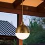 1_Vorey 13" Wide Oxidized Aged Brass Globe Pendant Light