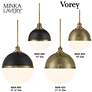 Vorey 13" Wide Oxidized Aged Brass Globe Pendant Light