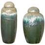 Vorga Beige &#38; Green Jar