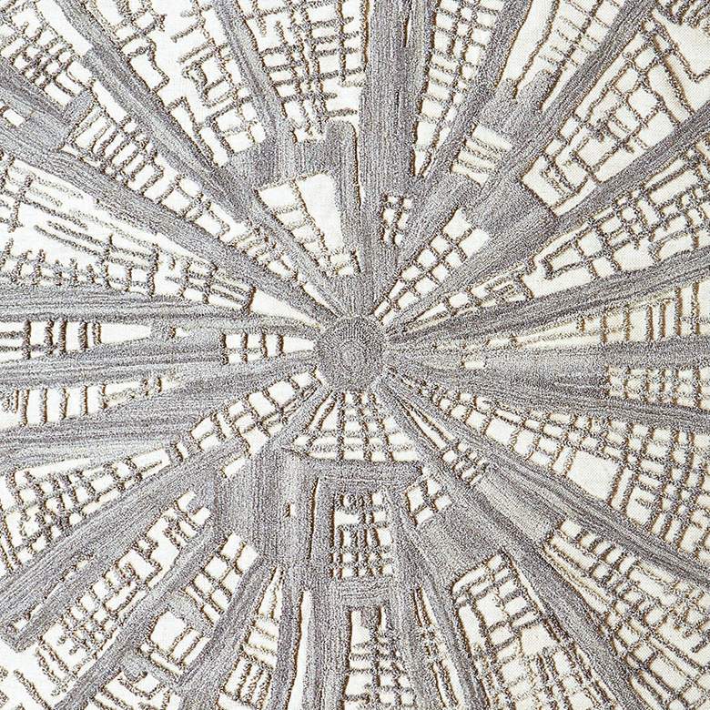 Image 2 Vortex 5' x 8' Gray and Ivory Wool Area Rug more views