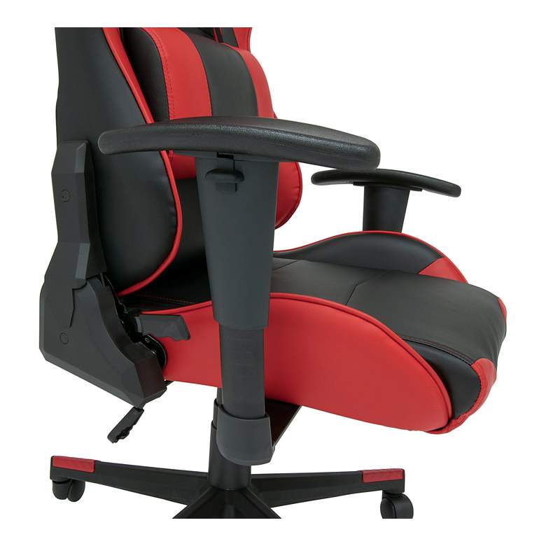 Image 7 Vortex Black Red Adjustable High Back Gaming/Office Chair more views