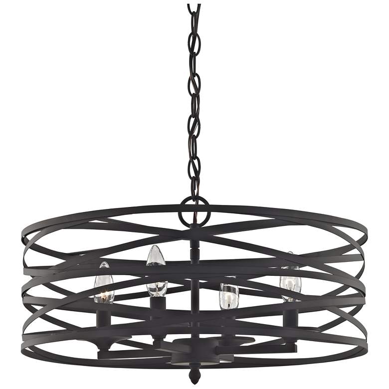 Image 1 Vorticy 20 inch Wide 4-Light Chandelier - Oil Rubbed Bronze