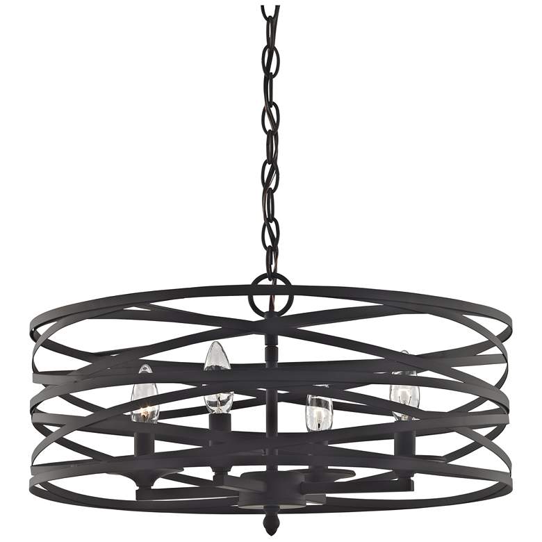 Image 1 Vorticy 20" Wide Oil-Rubbed Bronze 4-Light Pendant