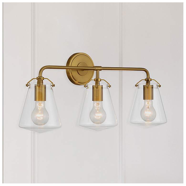 Image 6 Voss 3 Light Luxe Gold Bathroom Vanity more views