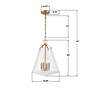 Voss 4 Light Luxe Gold Pendant