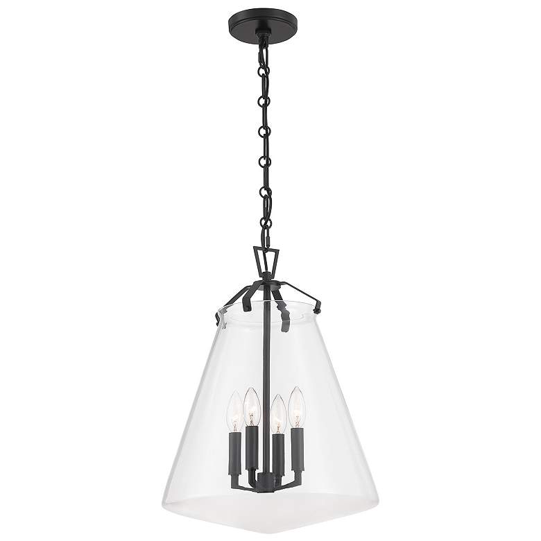 Image 2 Voss 4 Light Matte Black Pendant