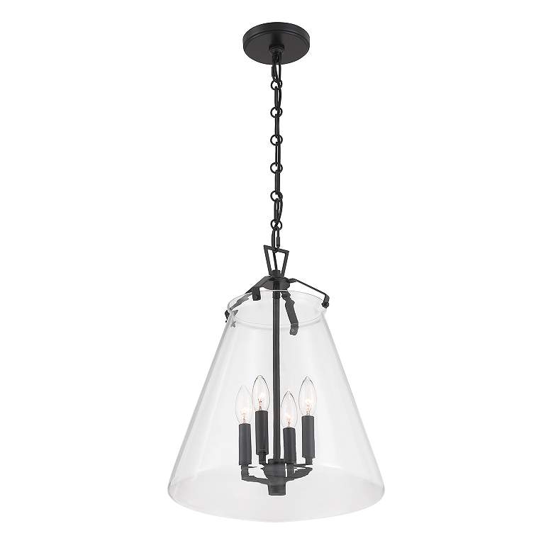 Image 5 Voss 4 Light Matte Black Pendant more views