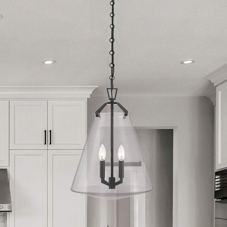 Image 7 Voss 4 Light Matte Black Pendant more views