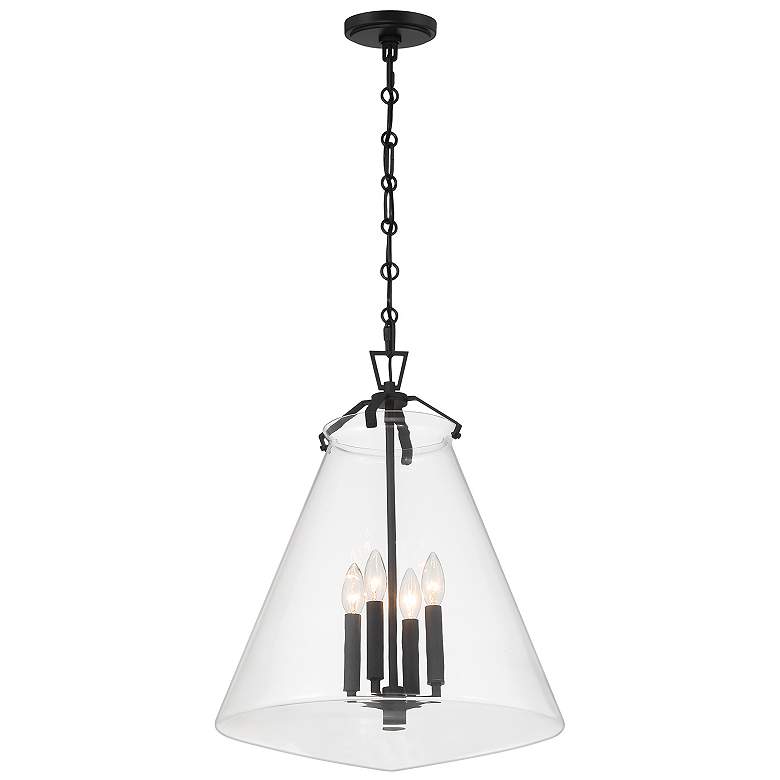 Image 2 Voss 4 Light Matte Black Pendant