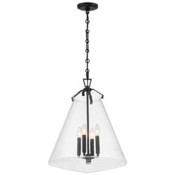 Voss 4 Light Matte Black Pendant