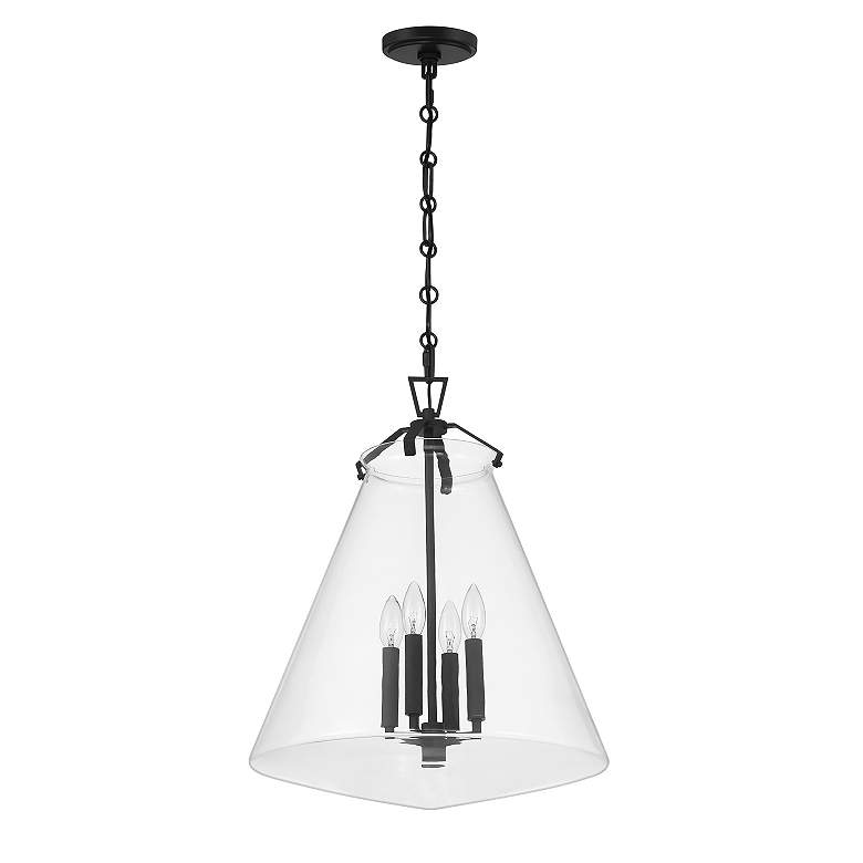 Image 3 Voss 4 Light Matte Black Pendant more views