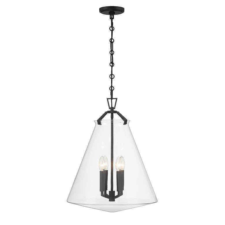 Image 4 Voss 4 Light Matte Black Pendant more views