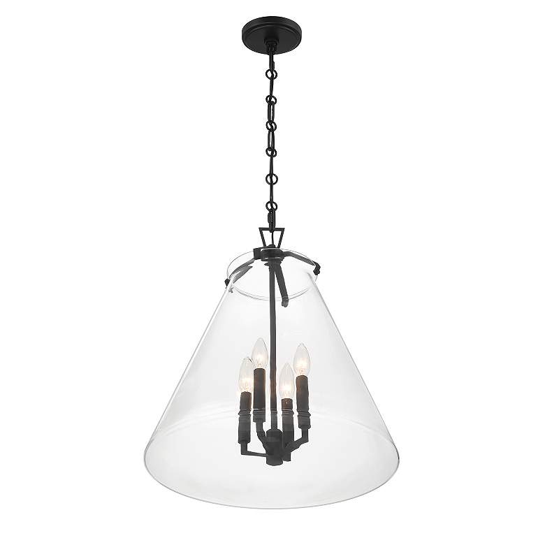 Image 5 Voss 4 Light Matte Black Pendant more views