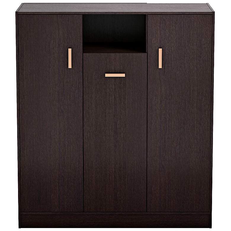Image 3 Vox 31 1/2" Wide Espresso Wood Shoe Cabinet more views