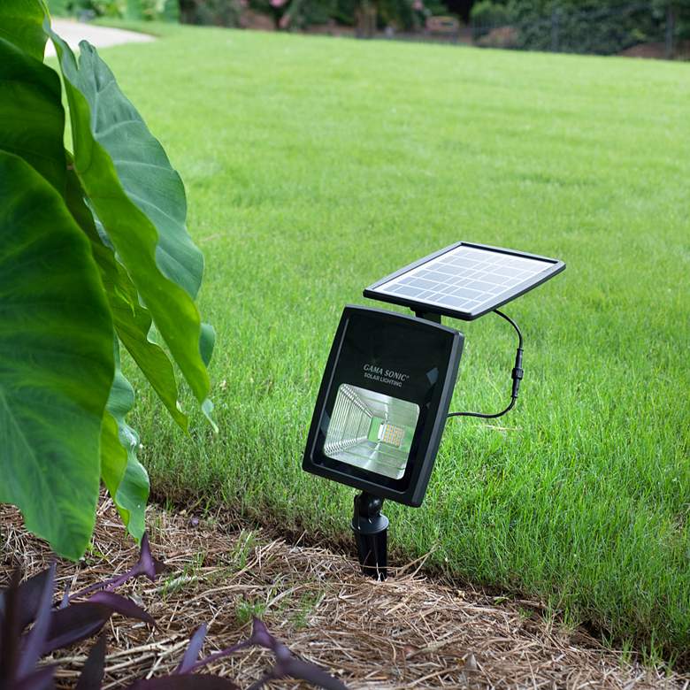 Image 6 Voxx 18 inch High Black Solar Warm White LED Outdoor Flood Light more views