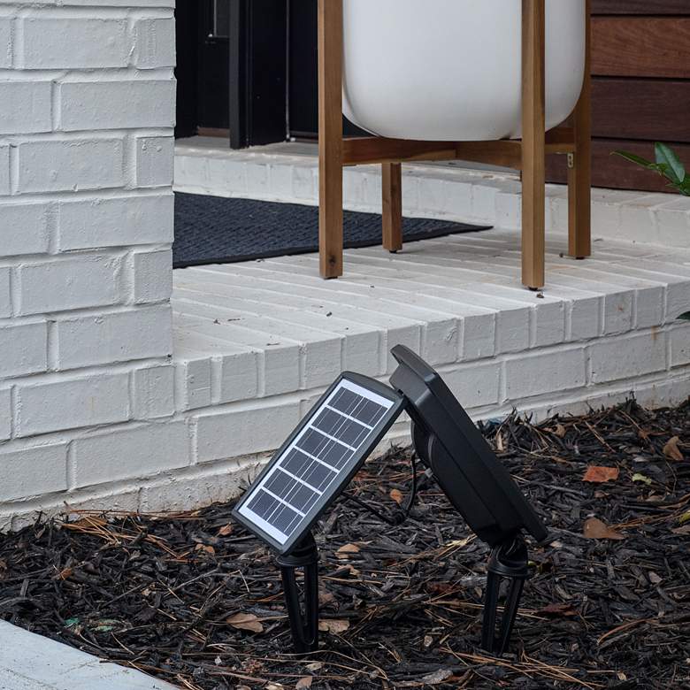 Image 6 Voxx 18"H Black Solar Bright White LED Outdoor Flood Light more views