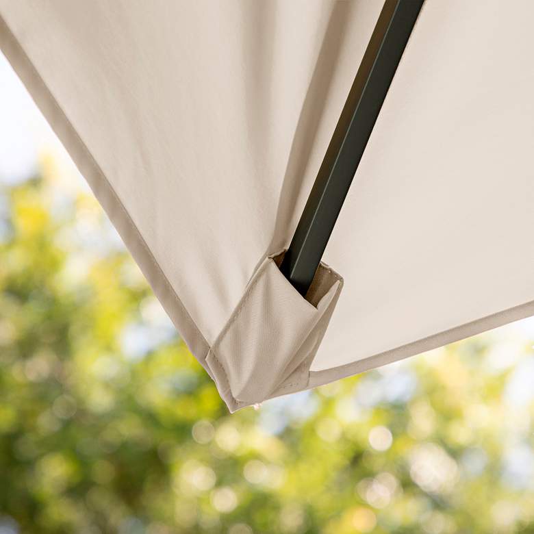 Image 6 Vries 8-Foot Beige Square Double Top Cantilever Umbrella more views