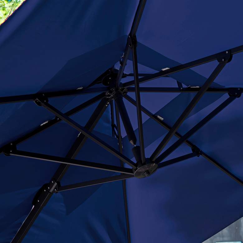 Image 4 Vries 8-Foot Blue Square Double Top Cantilever Umbrella more views