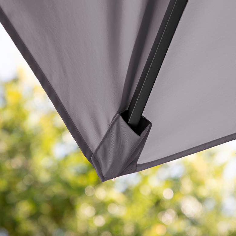 Image 6 Vries 8-Foot Gray Square Double Top Cantilever Umbrella more views
