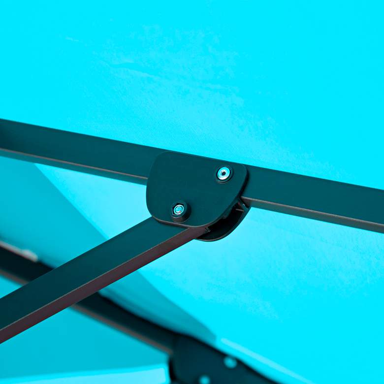 Image 5 Vries 8-Foot Teal Square Double Top Cantilever Umbrella more views