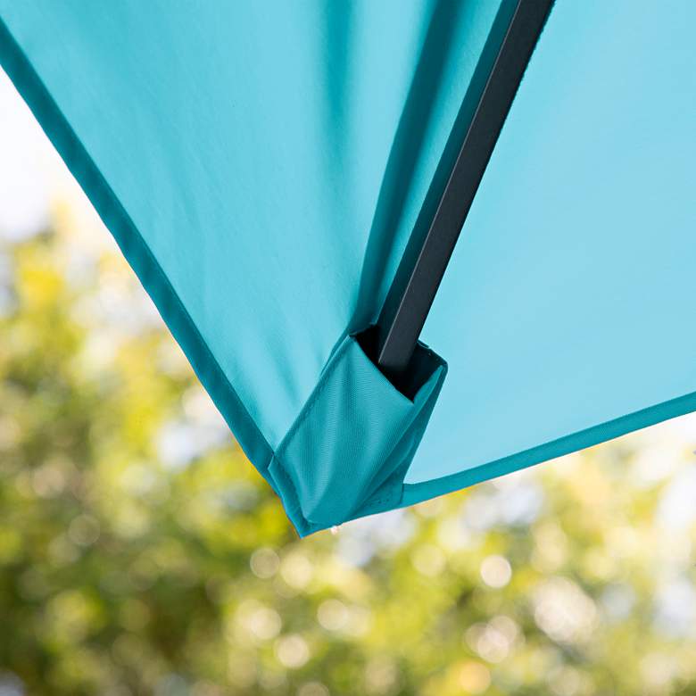 Image 6 Vries 8-Foot Teal Square Double Top Cantilever Umbrella more views