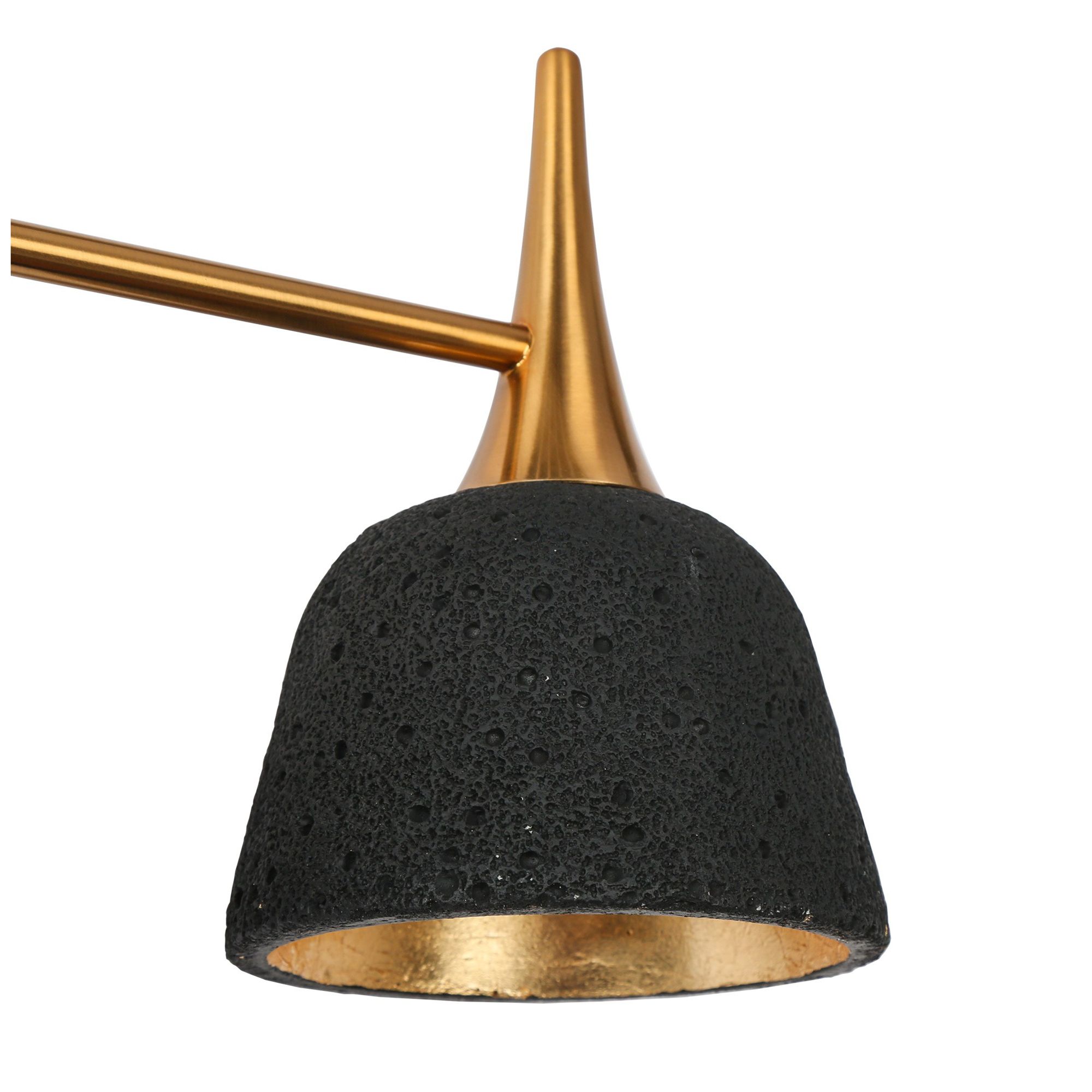 Image 4 Vulcan 13.8"W Black 2-Light Bell Linear Bathroom Vanity Light more views
