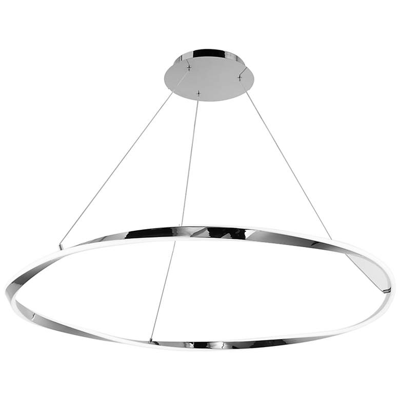 Image 1 W.A.C. Eternal 41.4 inch Wide Chrome Modern LED Ring Pendant Chandelier