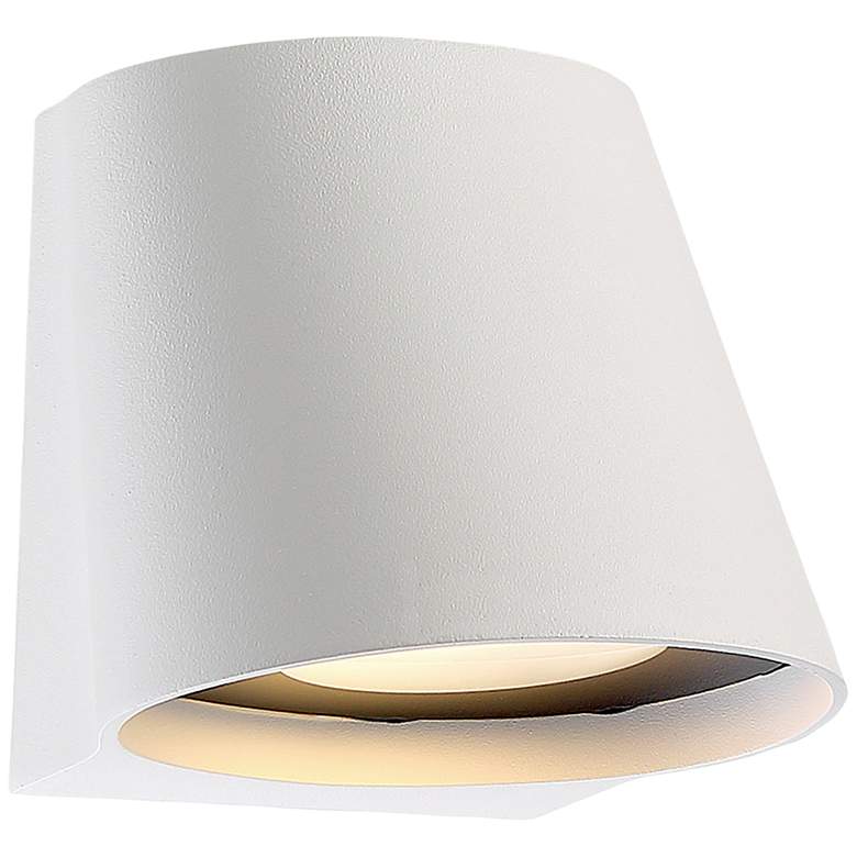 Image 1 W.A.C. Mod 5 1/4" High White Finish Modern Outdoor LED Wall Light