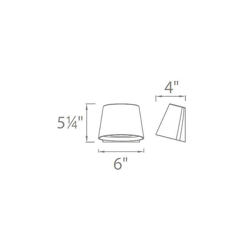Image 4 W.A.C. Mod 5 1/4" High White Finish Modern Outdoor LED Wall Light more views