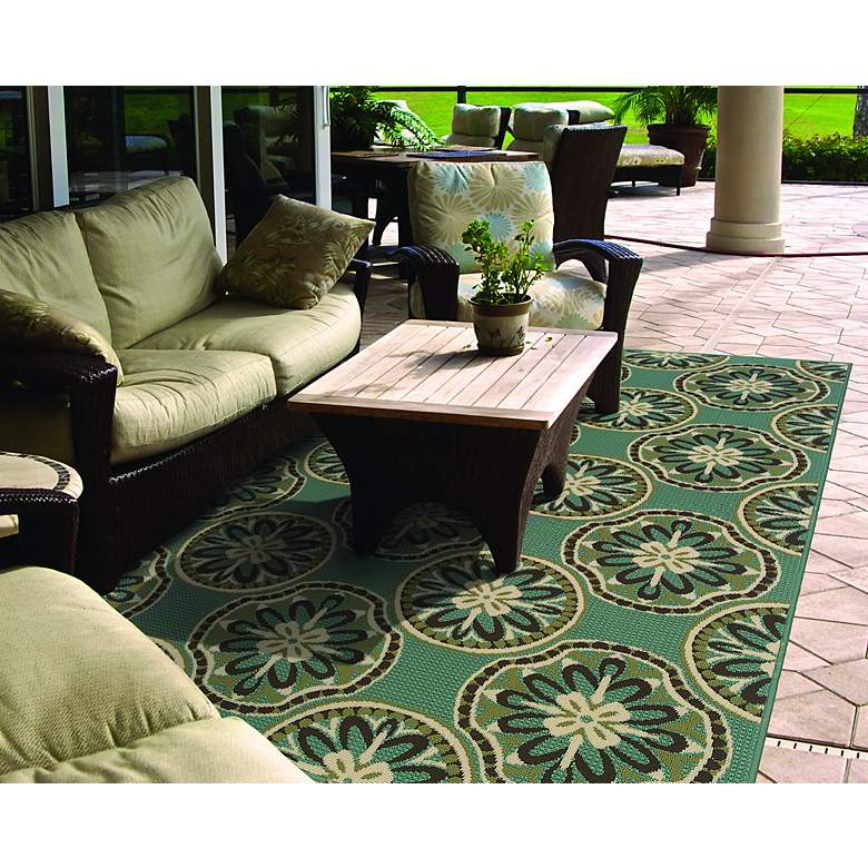 Image 1 Oriental Weavers Montego 5'3"x7'6" Outdoor Area Rug in scene