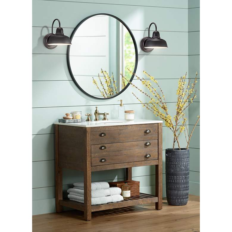 Image 1 Urban Barn 11 1/4" High Bronze Indoor-Outdoor Wall Light in scene