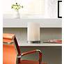 360 Lighting White Cylinder 10 1/2" High Accent Table Lamp in scene