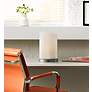 Thumbnail1 of 360 Lighting White Cylinder 10 1/2" High Accent Table Lamp in scene