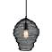 Wabi Sabi 13" Wide Black Pendant Light w/ Black Iron Mesh Shade