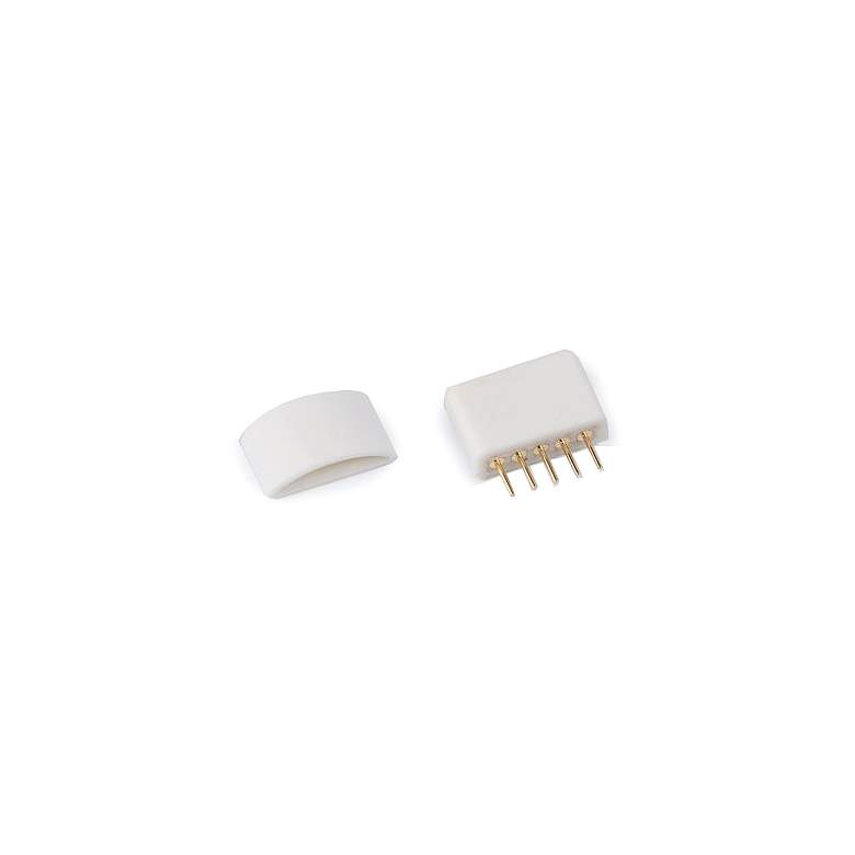 Image 1 WAC 0.5 inch Wide White End Cap for 24V InvisiLED