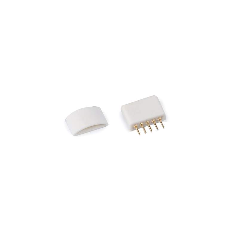 Image 1 WAC 0.5" Wide White End Cap for 24V InvisiLED