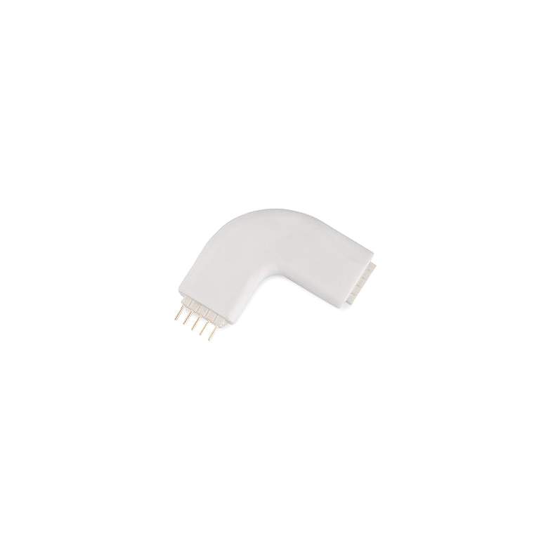 Image 1 WAC 1.38" Wide White "L" Connector for 24V InvisiLED