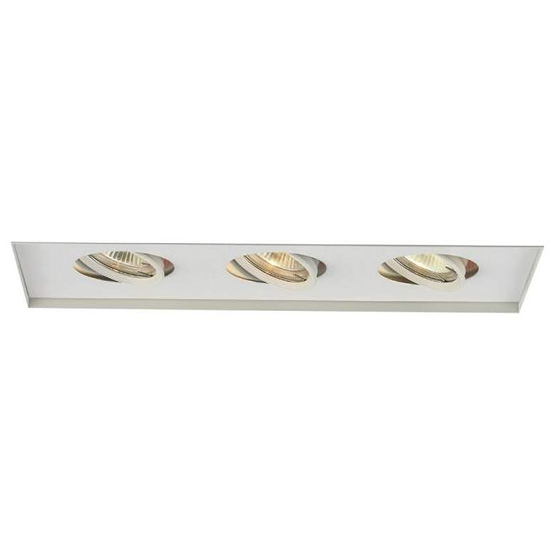 Image 1 WAC 14 inch White 3-Light Low Voltage Multiple Spot Gimbal Trim